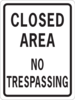 Closed Area No Trespassing Clip Art